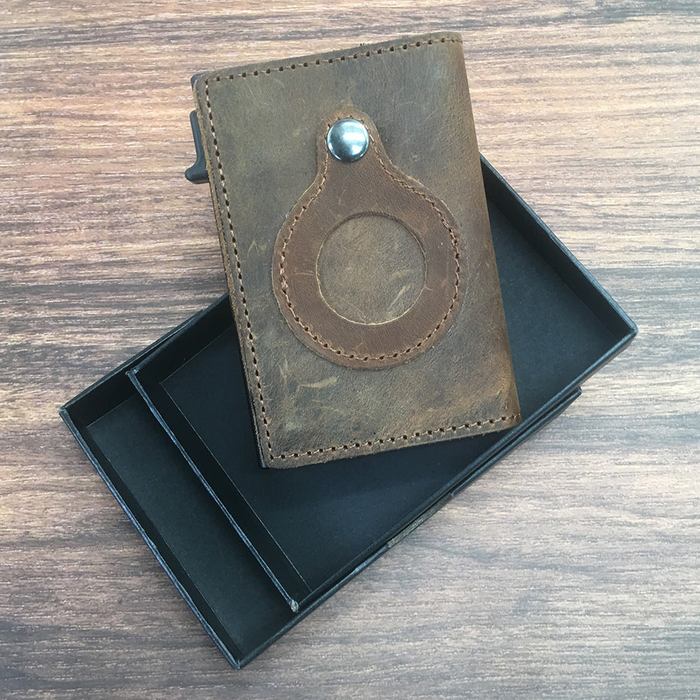 Porta Carte Compatto in Vera Pelle Unisex.