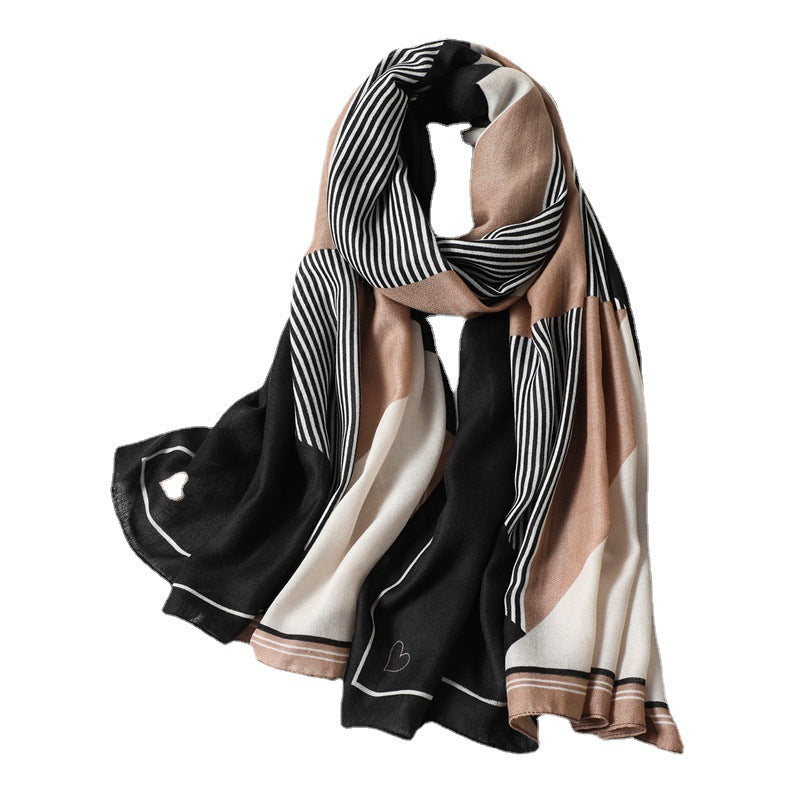 Sciarpa Donna Primavera in Cotone e Lino 180×90
