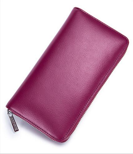 Portafoglio Uomo Lungo in Vera Pelle di Mucca con Zip 20 cm