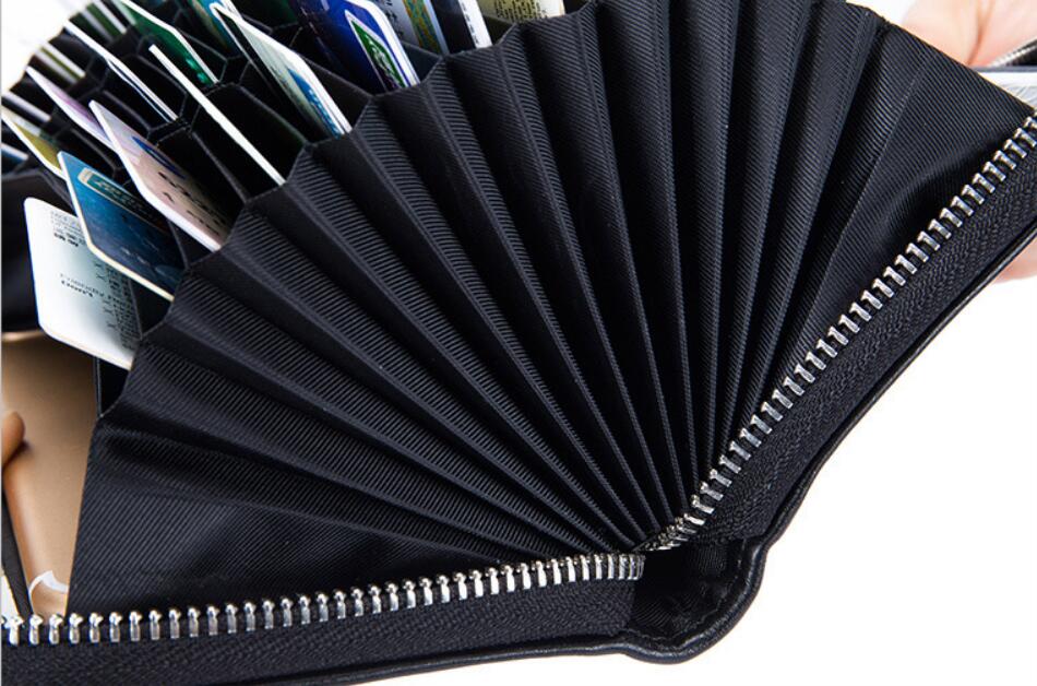 Portafoglio Uomo Lungo in Vera Pelle di Mucca con Zip 20 cm