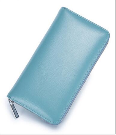 Portafoglio Uomo Lungo in Vera Pelle di Mucca con Zip 20 cm