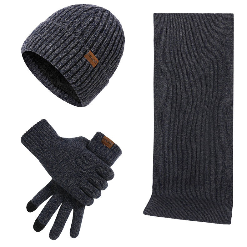 Set Invernale Unisex Cappello Sciarpa e Guanti.