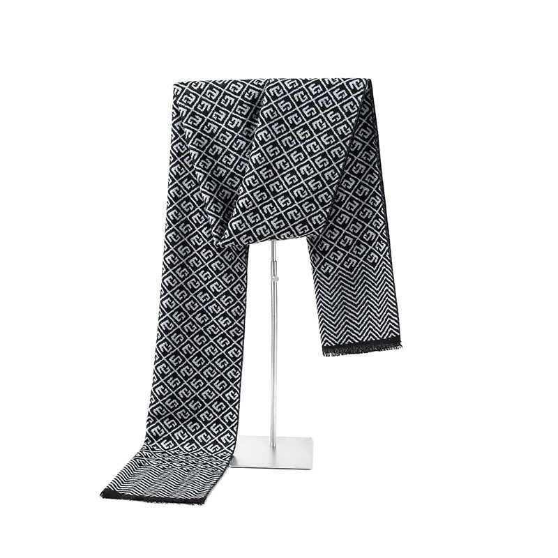 Sciarpa Uomo Autunno-Inverno Seta e Cashmere 180×31 cm