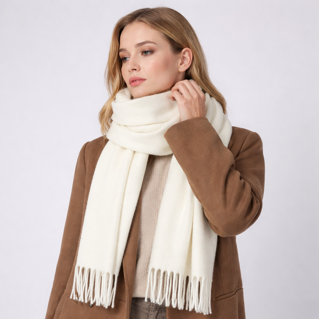 Sciarpa Donna Invernale Lunga in Tessuto Misto Lan