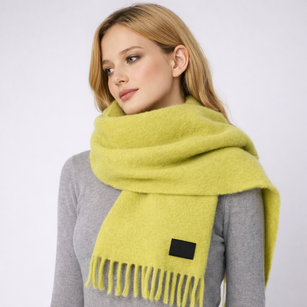 Sciarpa Donna Invernale Lunga in Tessuto Misto Lan