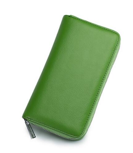 Portafoglio Uomo Lungo in Vera Pelle di Mucca con Zip 20 cm