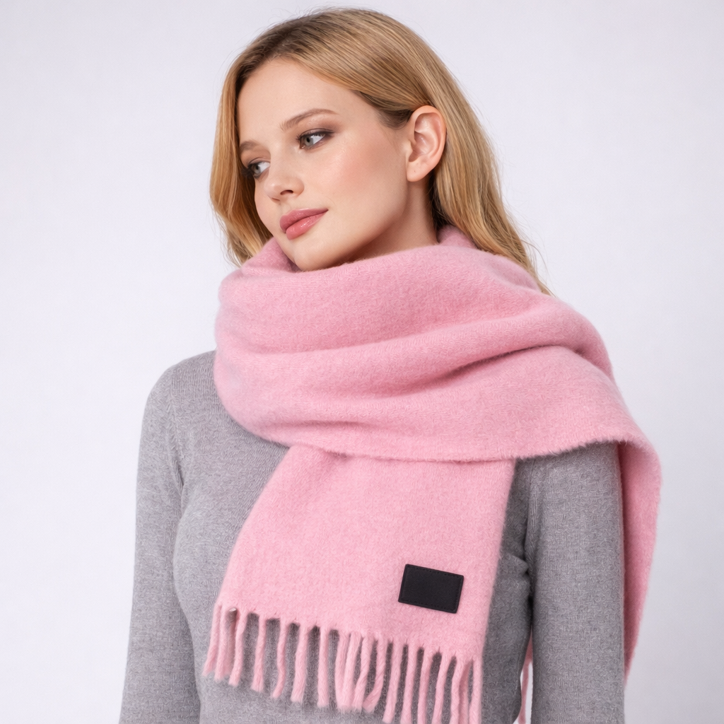 Sciarpa Donna Invernale Lunga in Tessuto Misto Lan