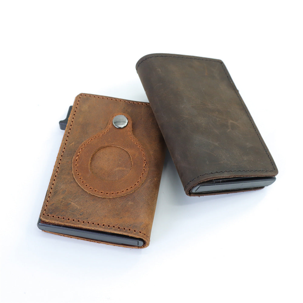 Porta Carte Compatto in Vera Pelle Unisex.