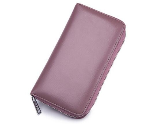 Portafoglio Uomo Lungo in Vera Pelle di Mucca con Zip 20 cm