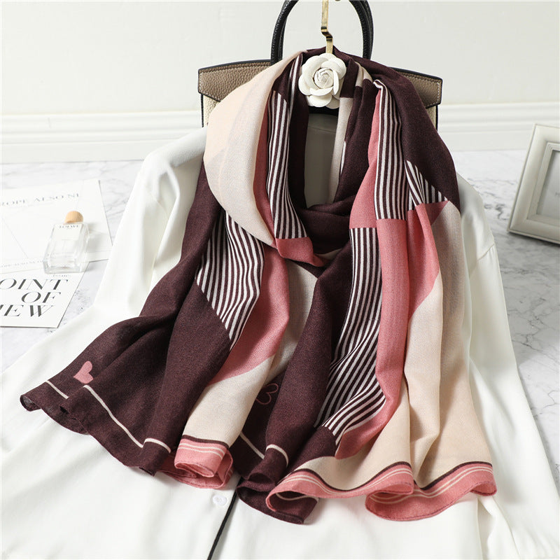 Sciarpa Donna Primavera in Cotone e Lino 180×90
