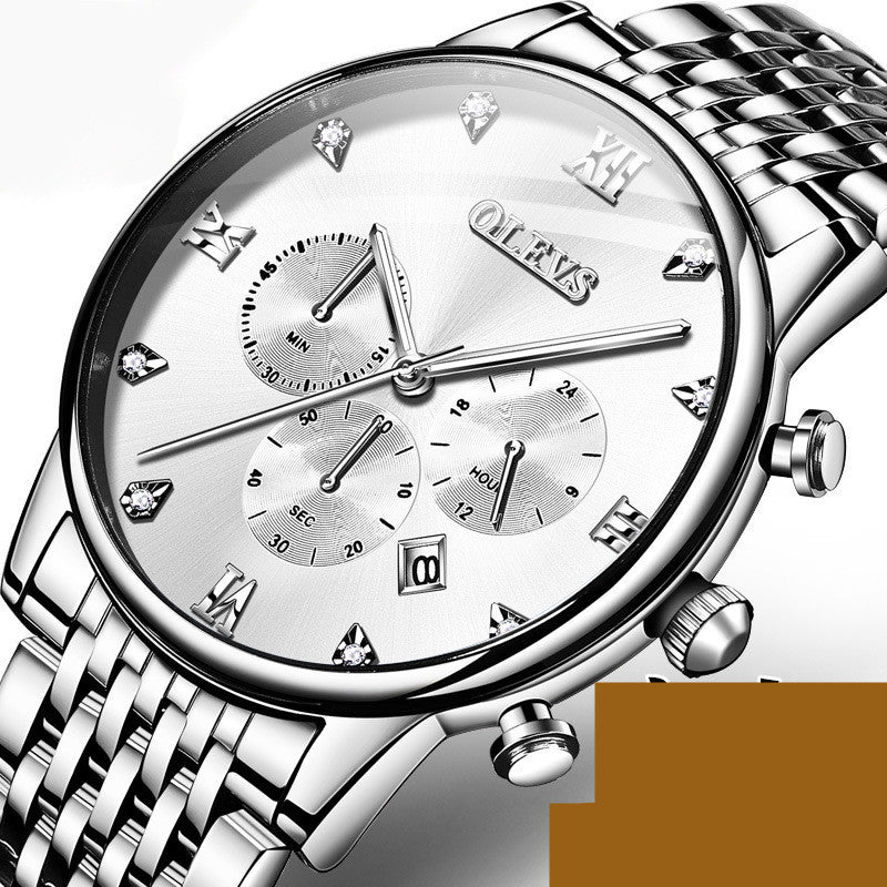 Orologio Uomo al Quarzo 30M Impermeabile – Cronografo.