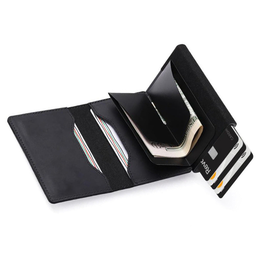 Porta Carte Compatto in Vera Pelle Unisex.