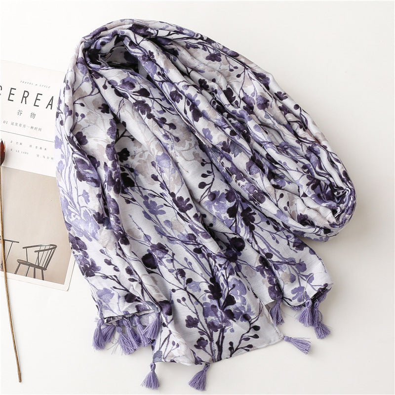 Sciarpa Donna in Poliestere con Nappe 180×90 cm