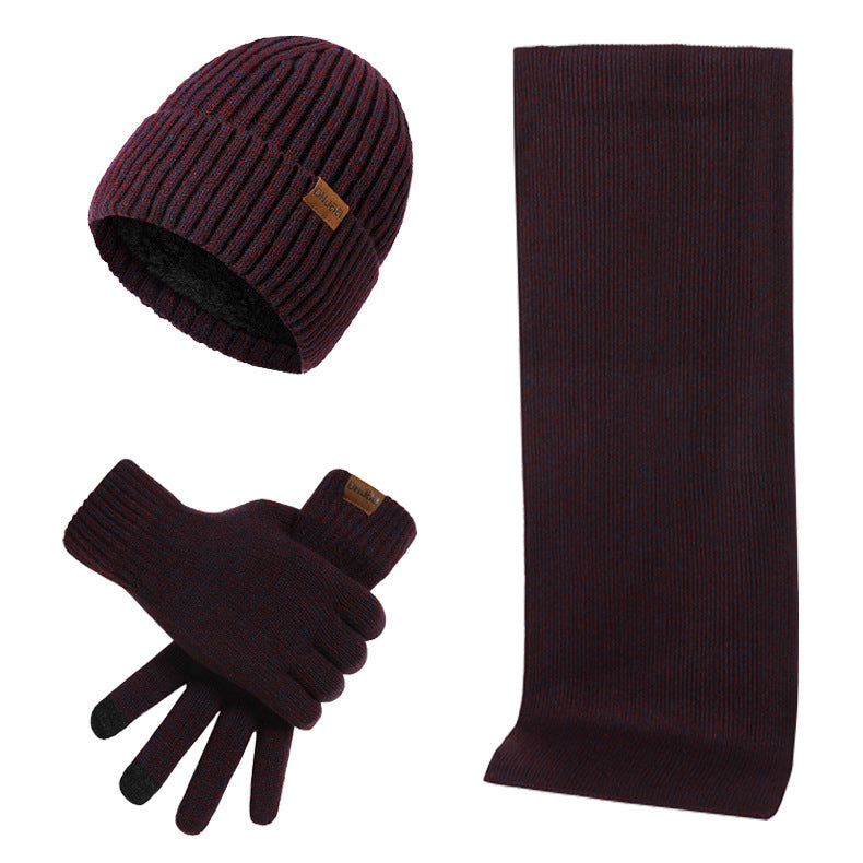 Set Invernale Unisex Cappello Sciarpa e Guanti.