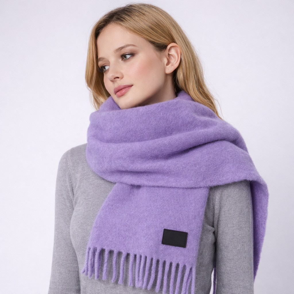 Sciarpa Donna Invernale Lunga in Tessuto Misto Lan