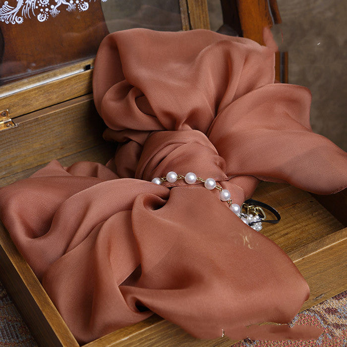 Sciarpa Donna Estate in Seta Monocromatica